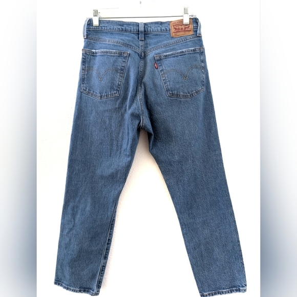 Levi's 501 Button Fly High Rise Cropped 27 Distressed Denim - Picture 4 of 6